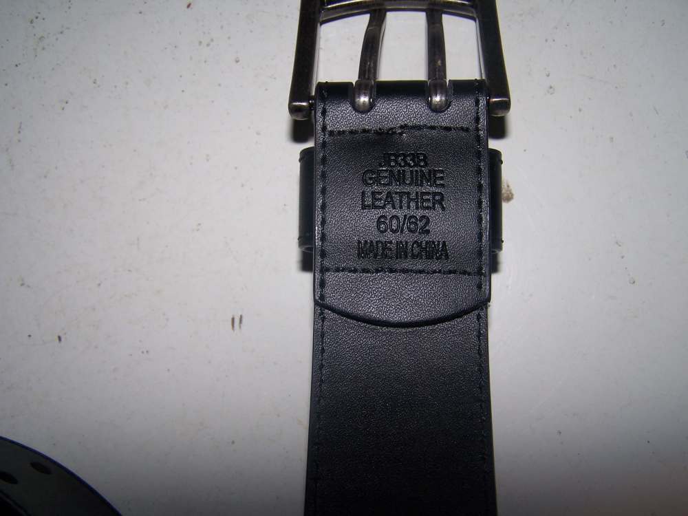 Leather Belt 60-62 Black Leather (New)-img-2