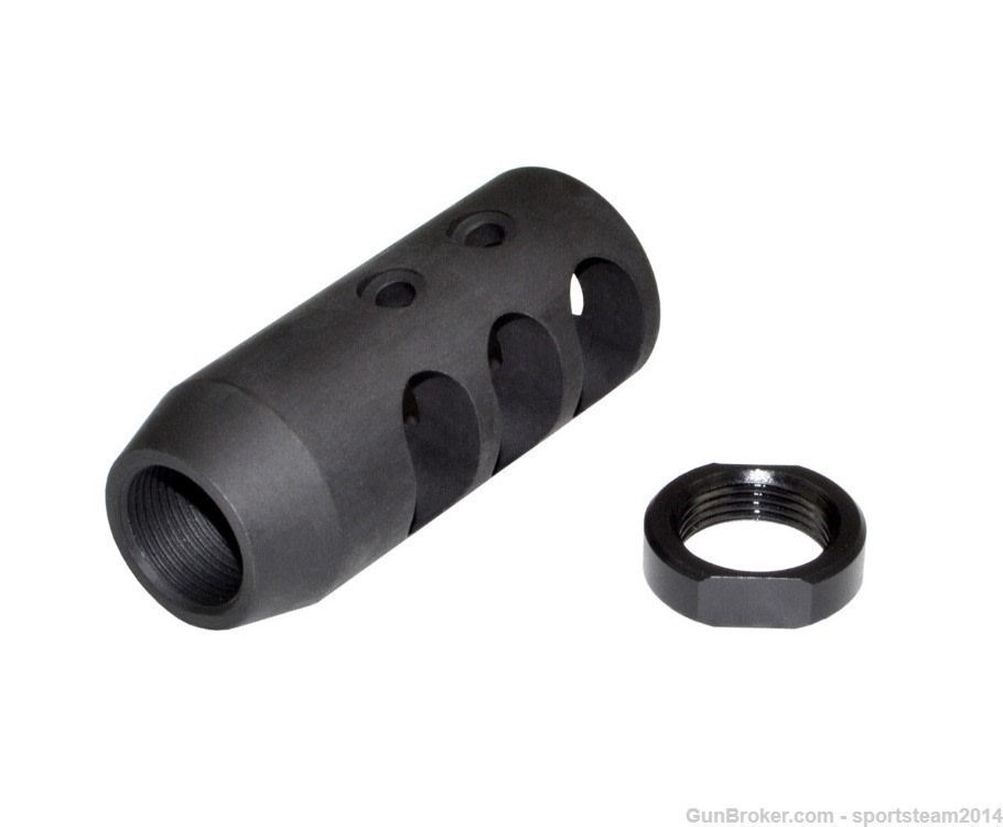 AR-10 LR .308/7.62 NATO - 5/8x24 BIRD CAGE Muzzle Brake, Black Steel-img-7