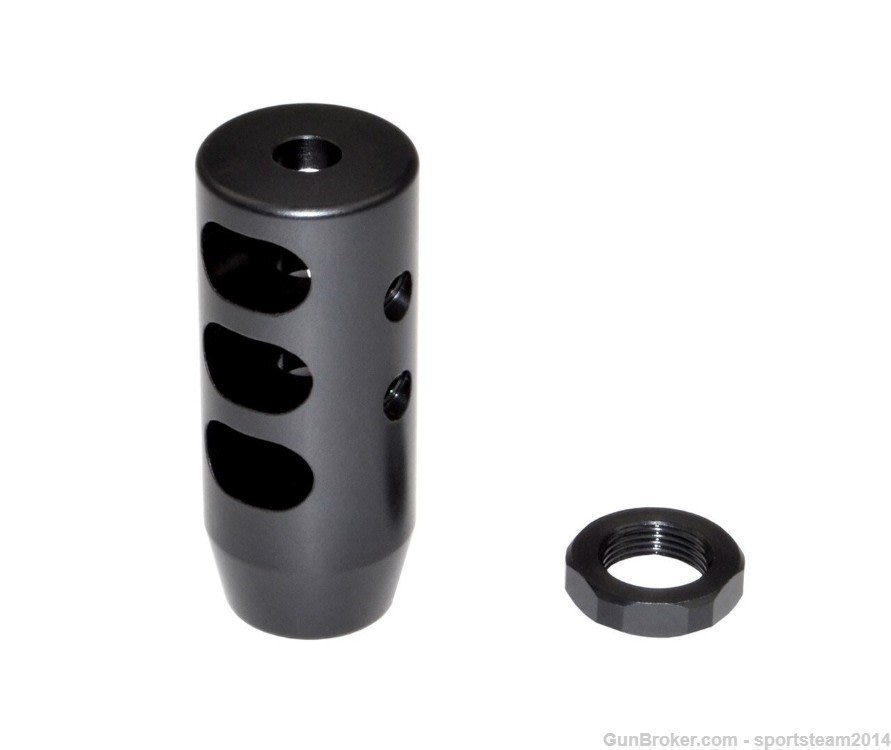AR-10 LR .308/7.62 NATO - 5/8x24 BIRD CAGE Muzzle Brake, Black Steel-img-5