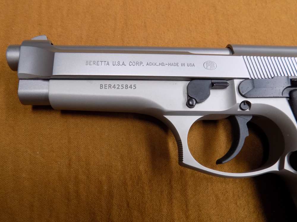 Beretta 92FS Inox 9mm Double Single Action 9mm Pistol 5" BBL, Case 2-Mags-img-2