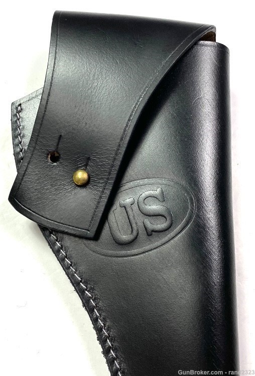 INDIAN WAR US UNION M1885 CAVALRY 1873 PISTOL LEATHER HOLSTER-BLACK-img-2
