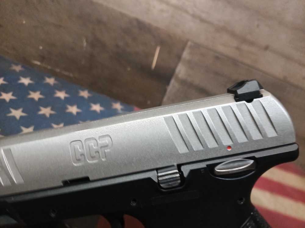 LOOK! GREAT COND. WALTHER CCP 9mm STAINLESS w/2 Mags 3.5"Brl Mfg2015 PENNY-img-23