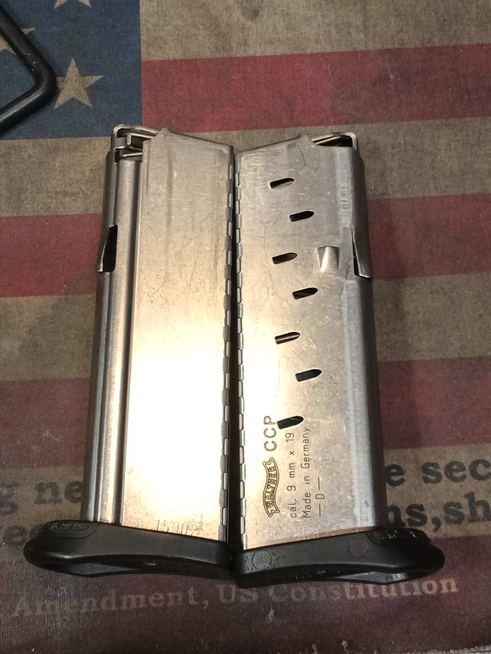 LOOK! GREAT COND. WALTHER CCP 9mm STAINLESS w/2 Mags 3.5"Brl Mfg2015 PENNY-img-33