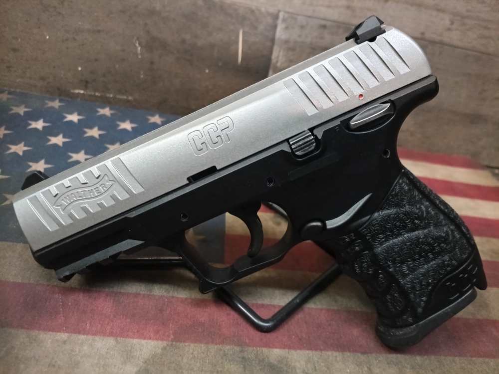 LOOK! GREAT COND. WALTHER CCP 9mm STAINLESS w/2 Mags 3.5"Brl Mfg2015 PENNY-img-1