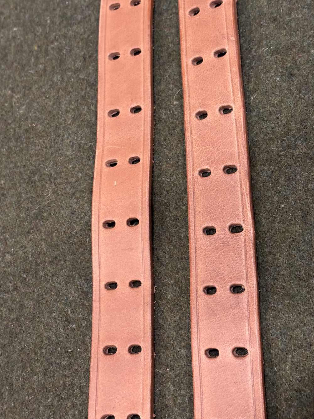 Vintage Commercial Made M1907 Leather Sling - Brass Hooks - Copper Rivets -img-5