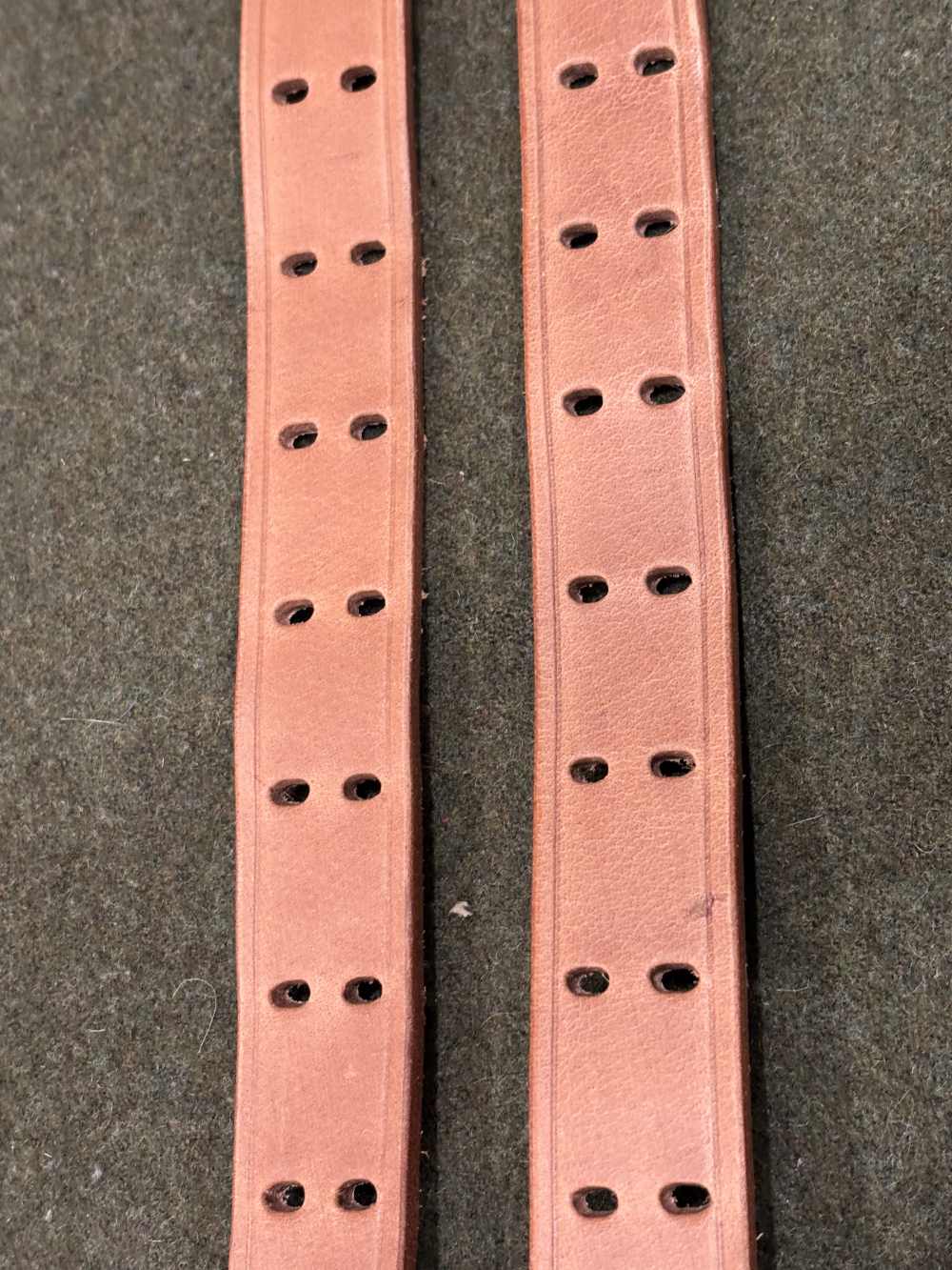 Vintage Commercial Made M1907 Leather Sling - Brass Hooks - Copper Rivets -img-4