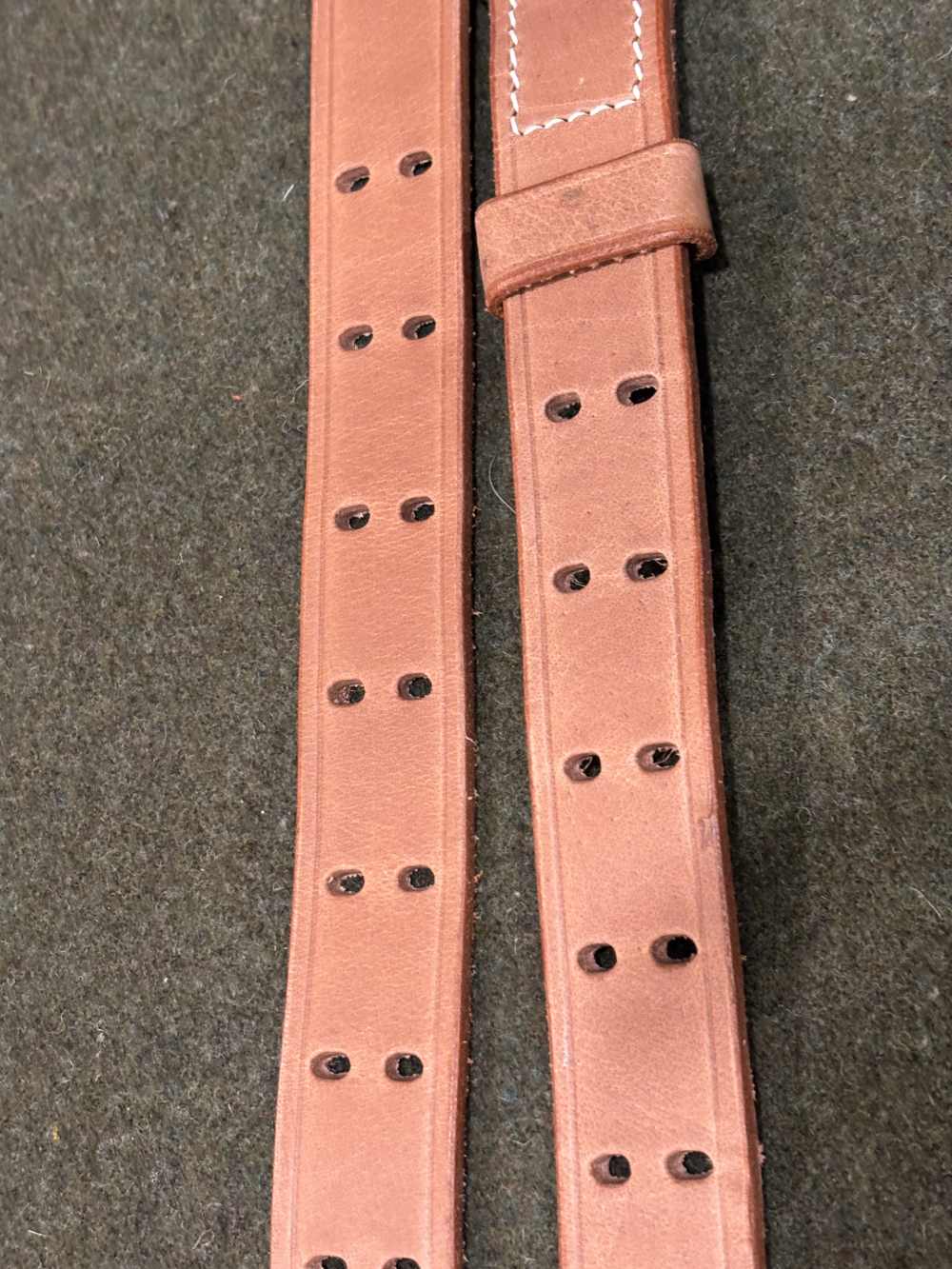 Vintage Commercial Made M1907 Leather Sling - Brass Hooks - Copper Rivets -img-7