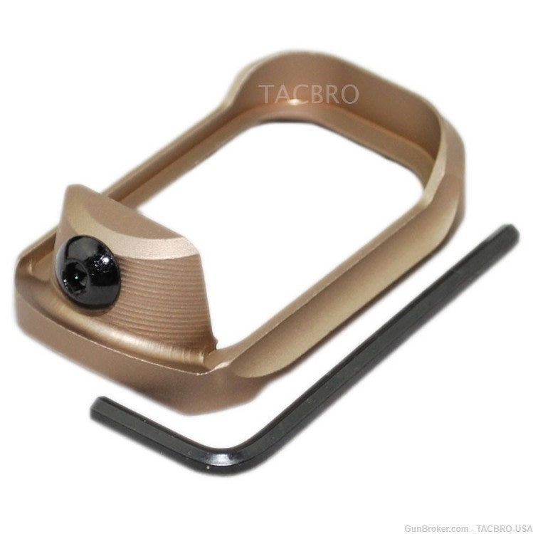 TACBRO Tan 19/23/32/38 Anodized Aluminum Mag Well For Glock Gen 1 2 3 4-img-0