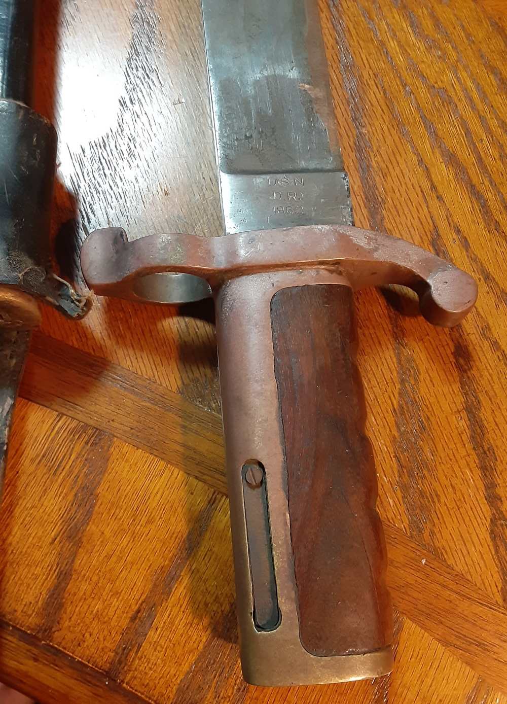 Dahlgren USN Civil War Bayonet With Scabbard and Frog 1862-img-22