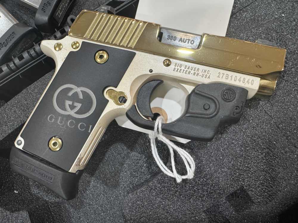 Beautiful plated Sig Sauer P238 with custom grips!-img-1
