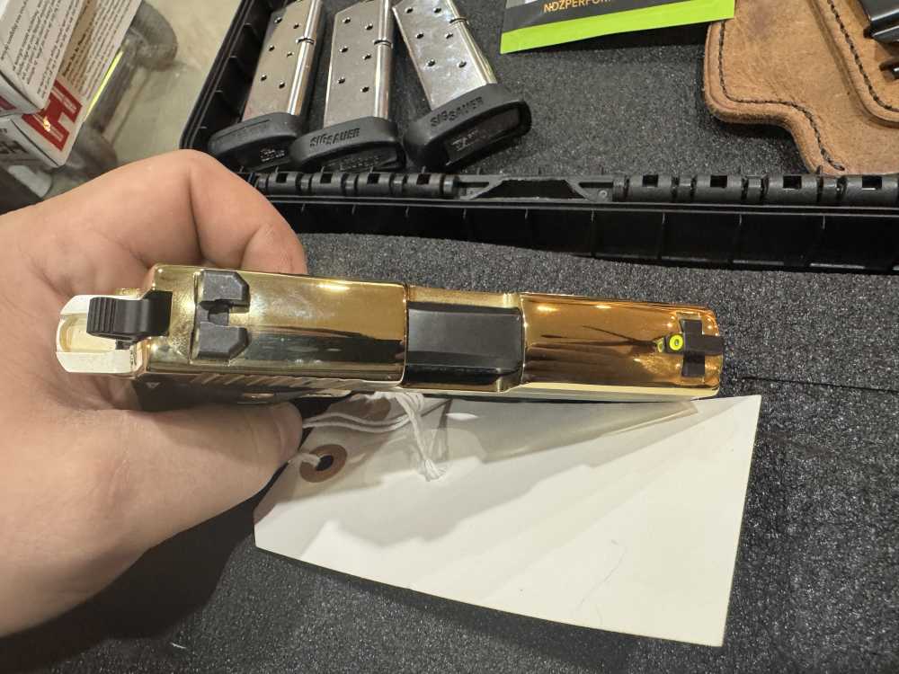 Beautiful plated Sig Sauer P238 with custom grips!-img-5