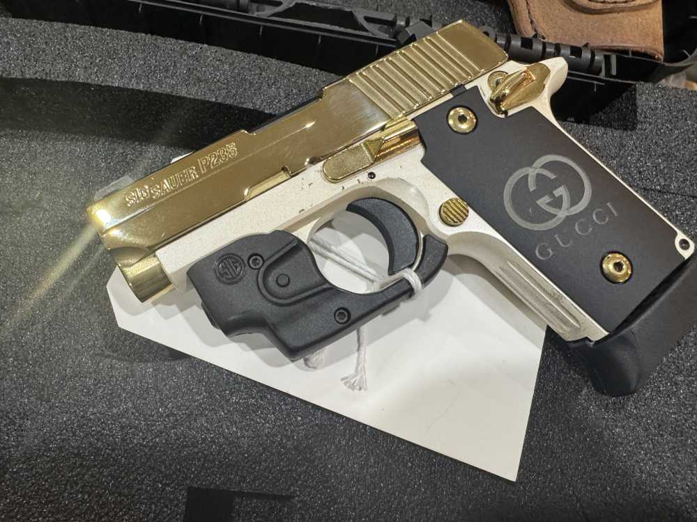 Beautiful plated Sig Sauer P238 with custom grips!-img-3