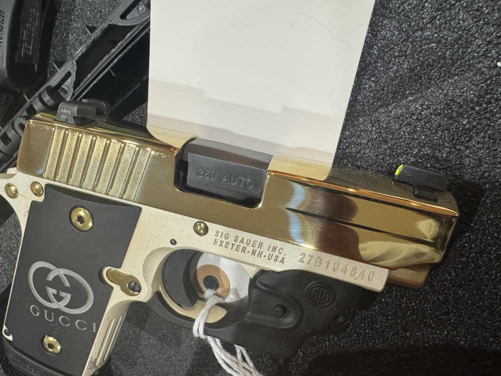 Beautiful plated Sig Sauer P238 with custom grips!-img-2