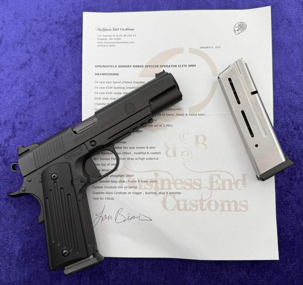 BEC Business End Custom Springfield Armory 1911 Operator 9MM Biondo Build-img-0