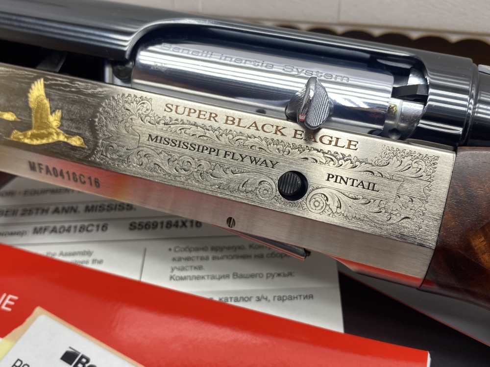 Benelli SBE II 12ga 28" *GOLD INLAID "MISSISSIPPI FLYWAY" 25TH ANNIVERSARY*-img-30