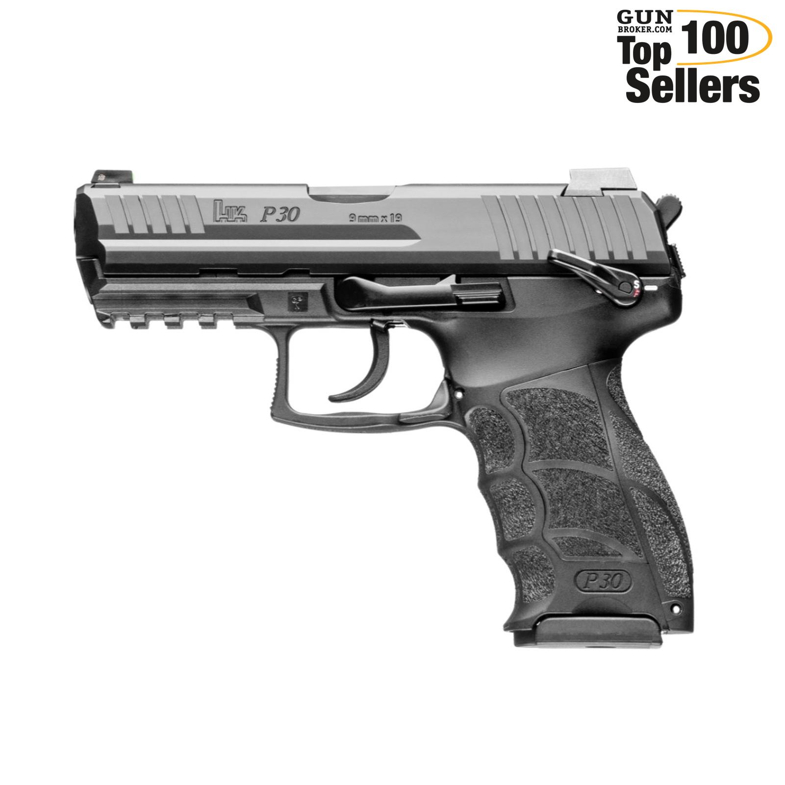 H&K P30 V3 9mm 3.85in 17rd/20rd Double Action Pistol (81001086)-img-0