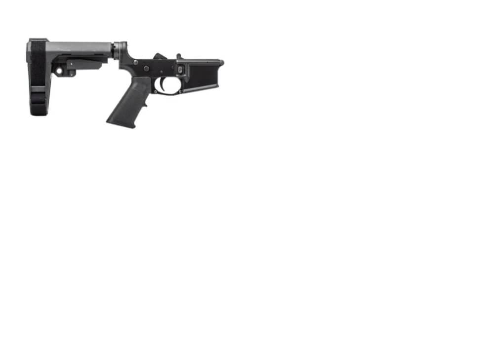 Aero Precision AR15 Pistol Complete Lower Receiver w/ A2 Grip & SBA3 Brace-img-0