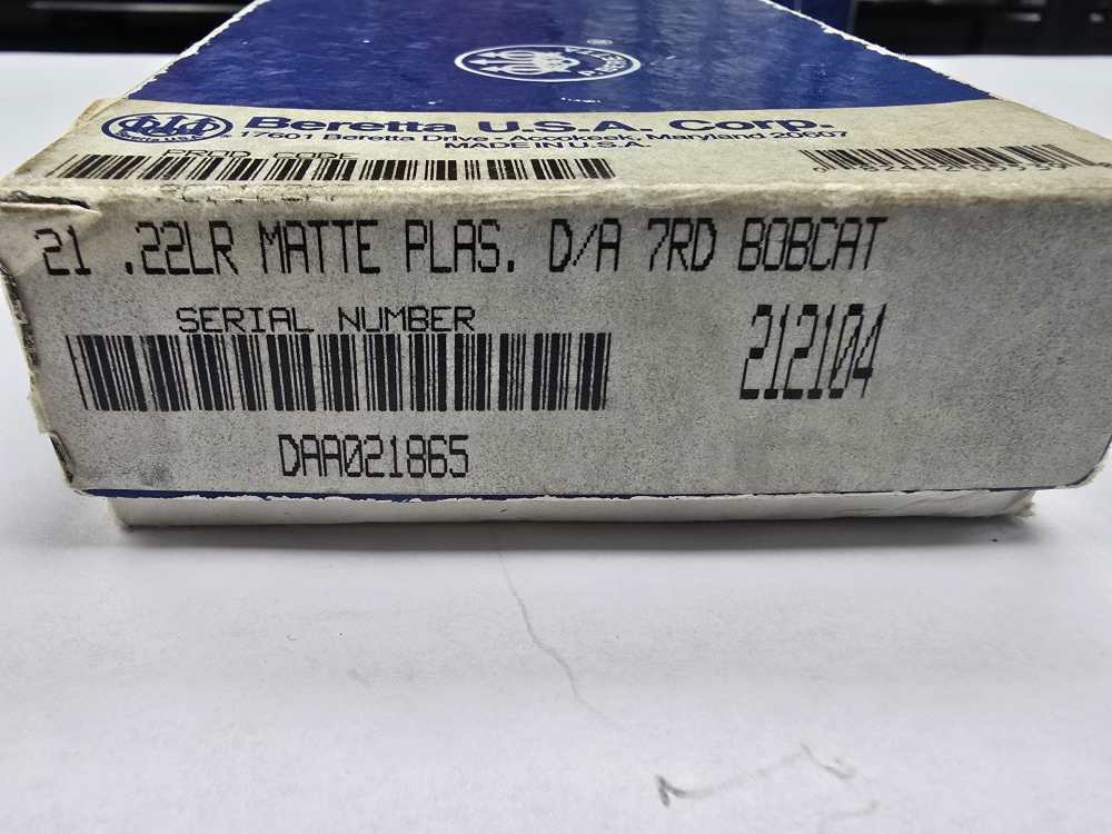 BERETTA MODEL 21A BOBCAT .22 LR – TIP-UP BARREL – ORIGINAL BOX & MANUAL -img-6