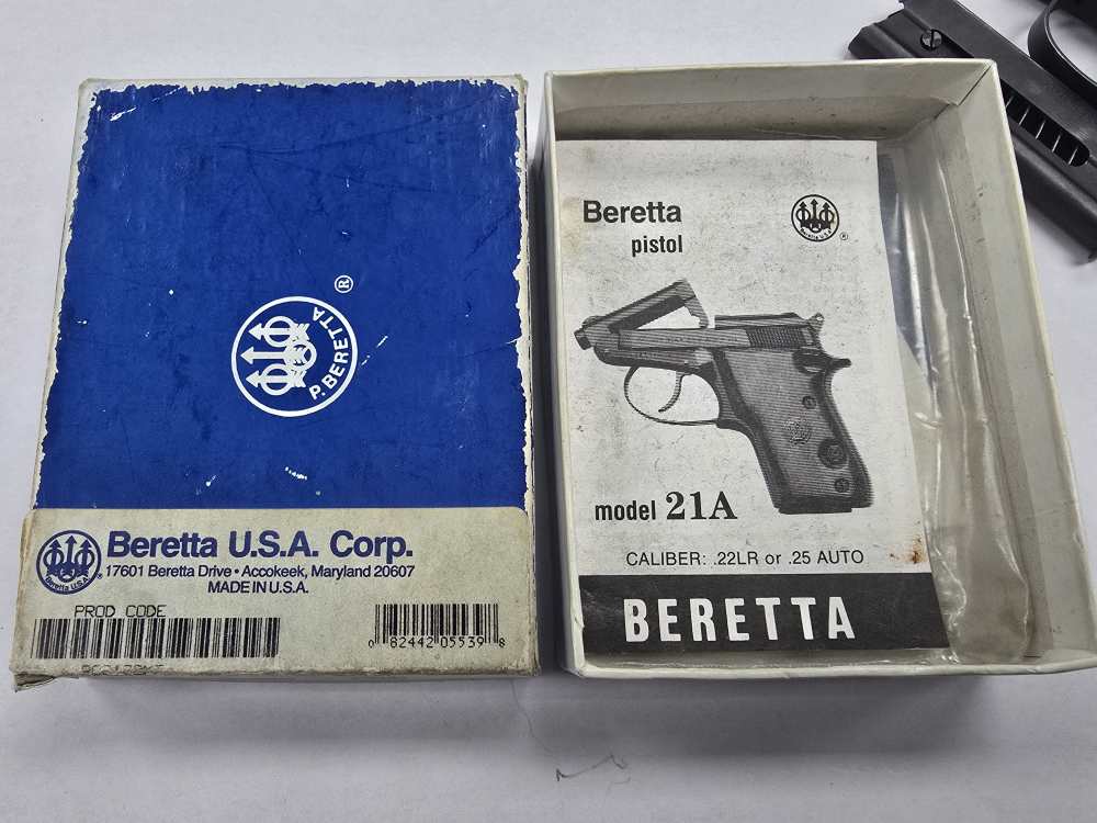 BERETTA MODEL 21A BOBCAT .22 LR – TIP-UP BARREL – ORIGINAL BOX & MANUAL -img-5
