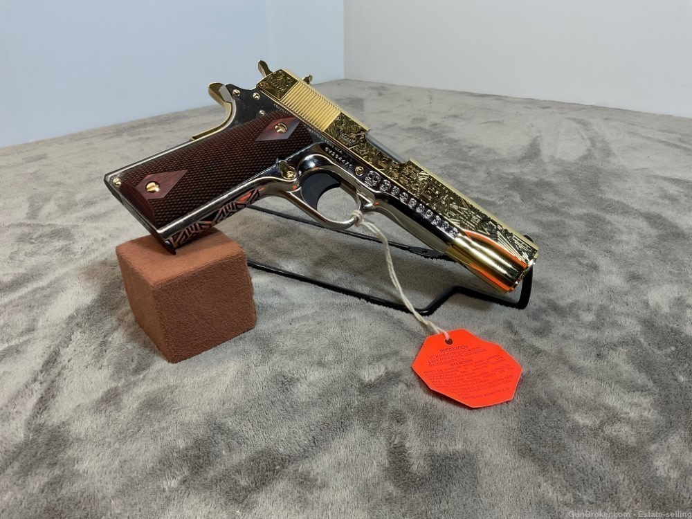Colt 1911 Government, Series 80, .45ACP, 24K Gold and Chrome-img-6
