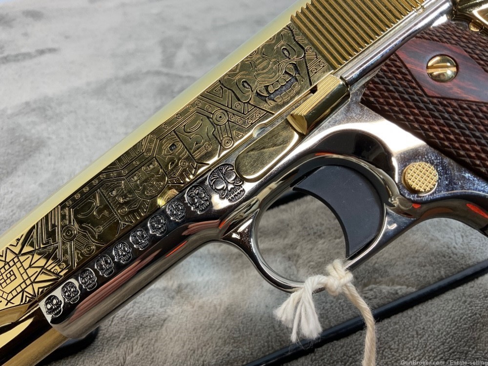 Colt 1911 Government, Series 80, .45ACP, 24K Gold and Chrome-img-3