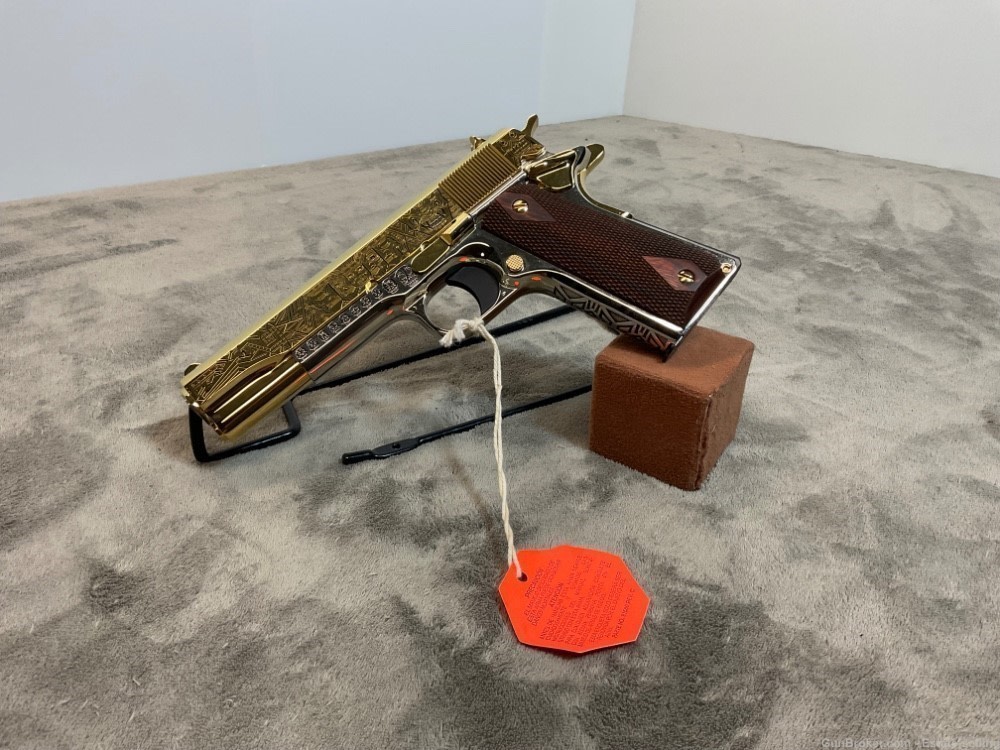 Colt 1911 Government, Series 80, .45ACP, 24K Gold and Chrome-img-0
