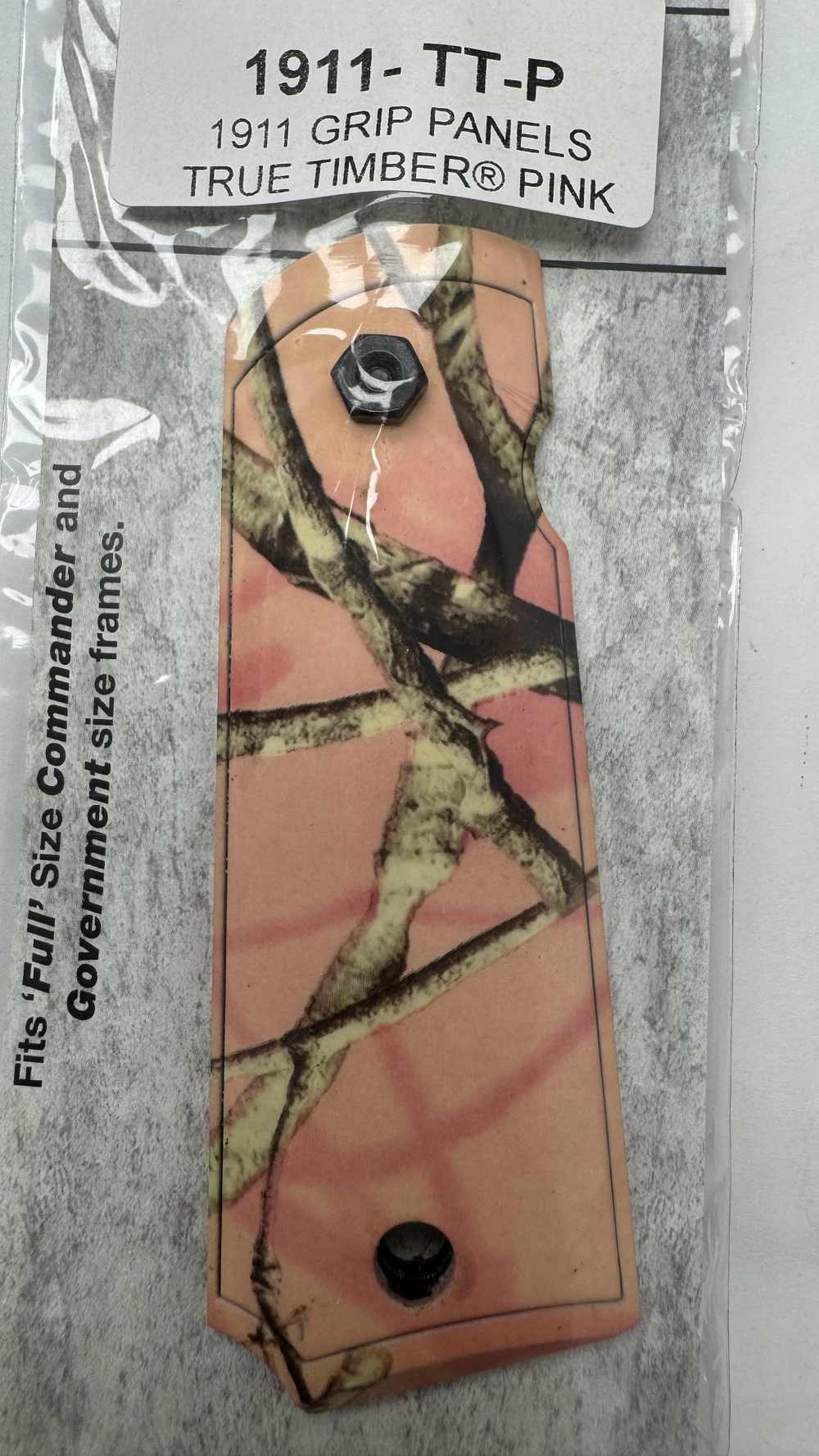 	1911 GRIP PANELS, FITS FULL SIZE FRAME, MADE IN USA, TRUE TIMBER PINK-img-0