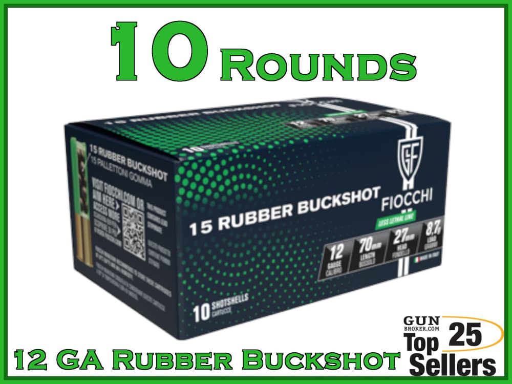 Fiocchi Less-Lethal 12 Gauge Rubber Buckshot Ammo-img-0