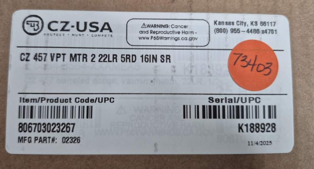 NIB CZ 457 VPT MTR SR 22LR 16" BOX-img-13