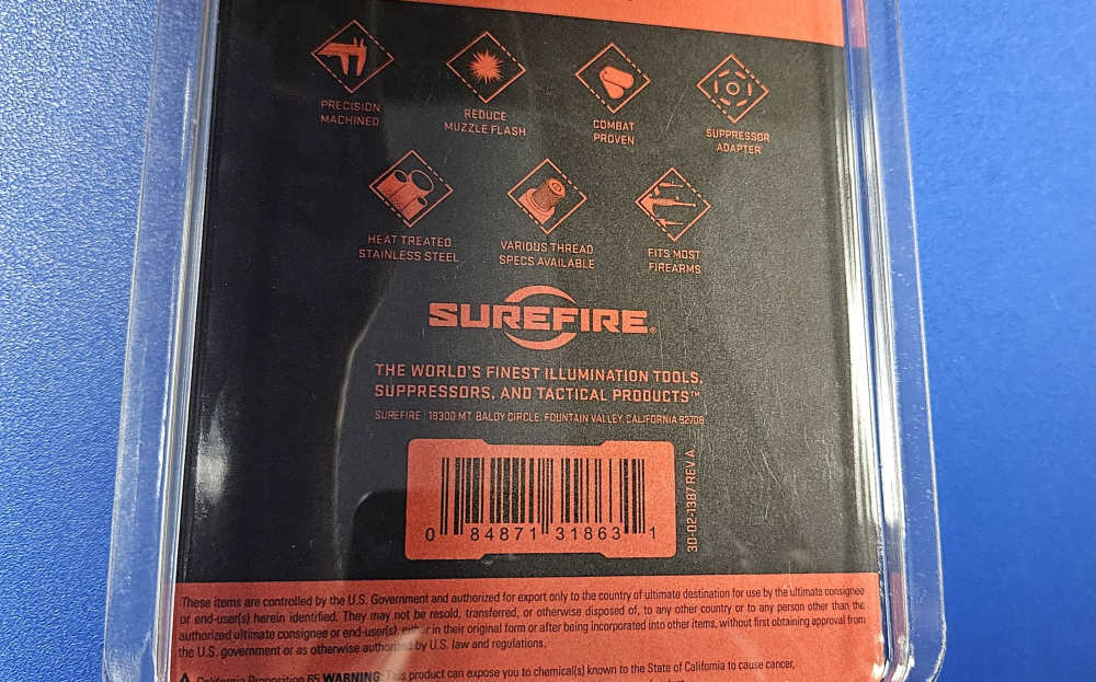 Surefire Flashider 4P 5.56/223Cal.  AR15 1/2-28 Thread -img-2
