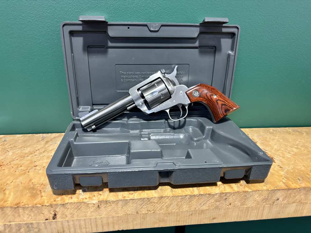 Ruger Stainless New Model Blackhawk .357 Mag 4.25" w/ Orig Box -img-0
