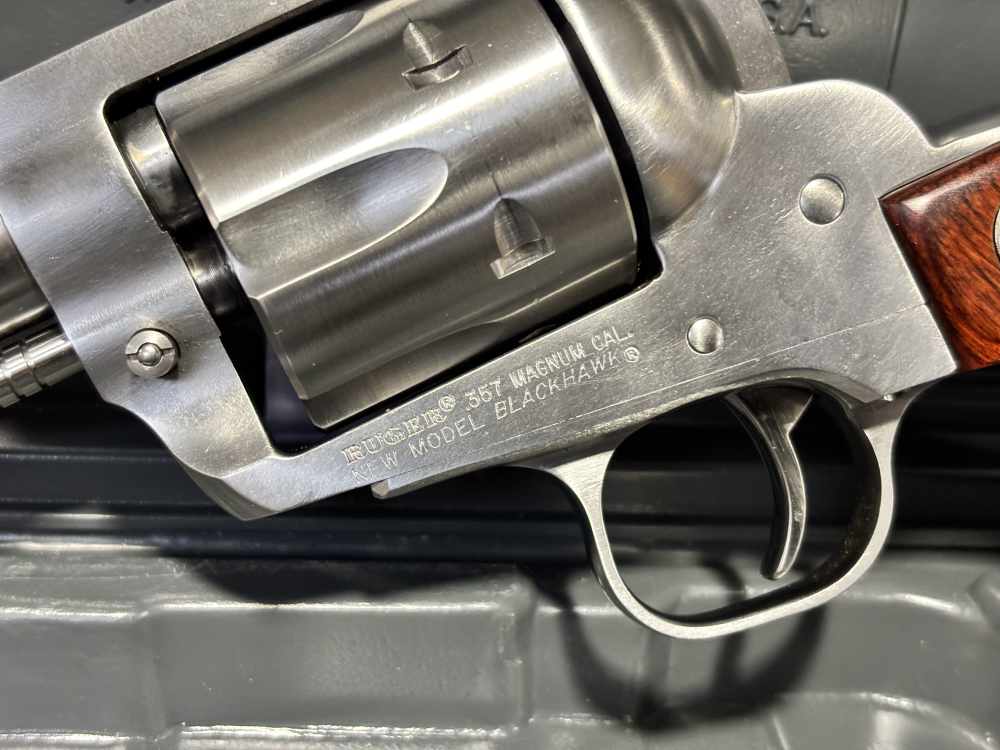 Ruger Stainless New Model Blackhawk .357 Mag 4.25" w/ Orig Box -img-2