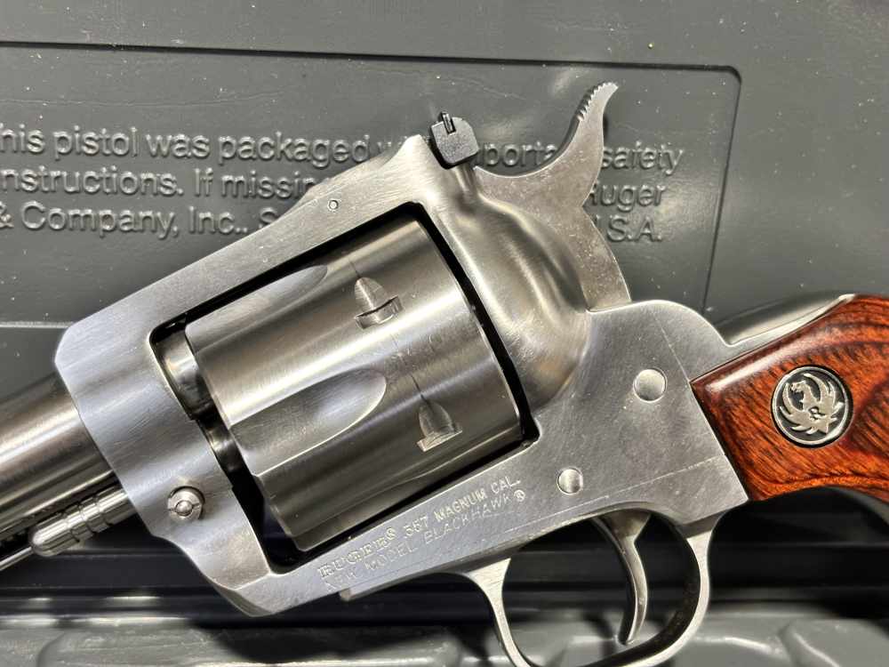 Ruger Stainless New Model Blackhawk .357 Mag 4.25" w/ Orig Box -img-1