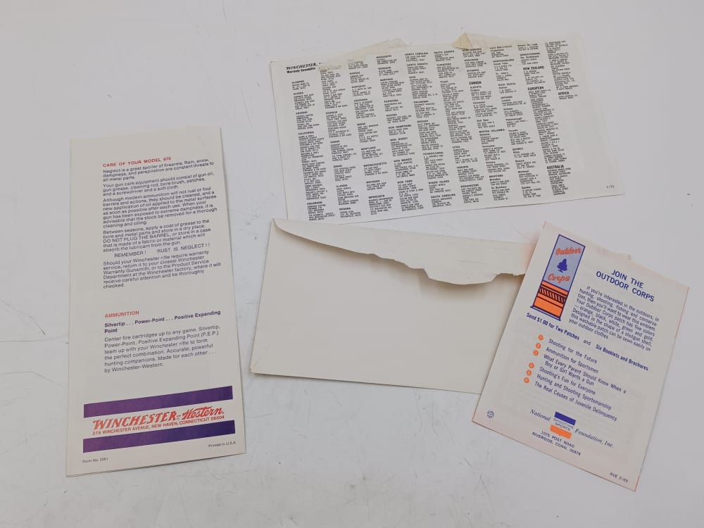 Winchester 670 Rifle Instructions & More -img-1
