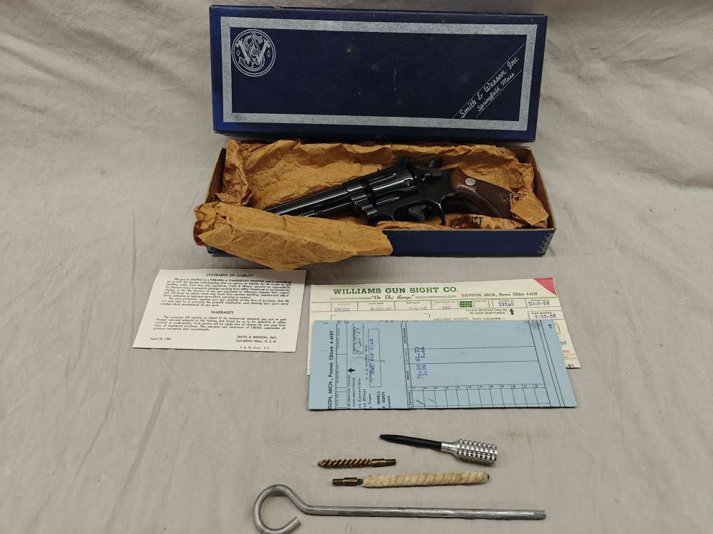 Smith and Wesson Model 17 K-22 Masterpiece with Box LIKE NEW-img-0