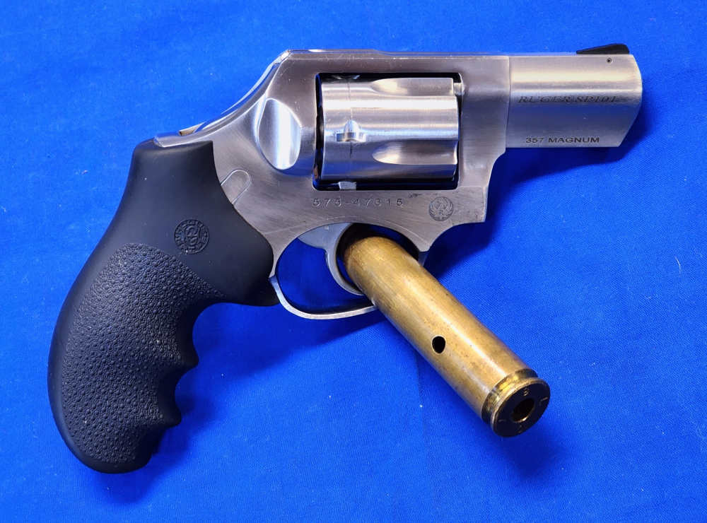 RUGER SP101 .357 MAG 2.25" STAINLESS / HOGUE GRIP - BOBBED HAMMER-img-0