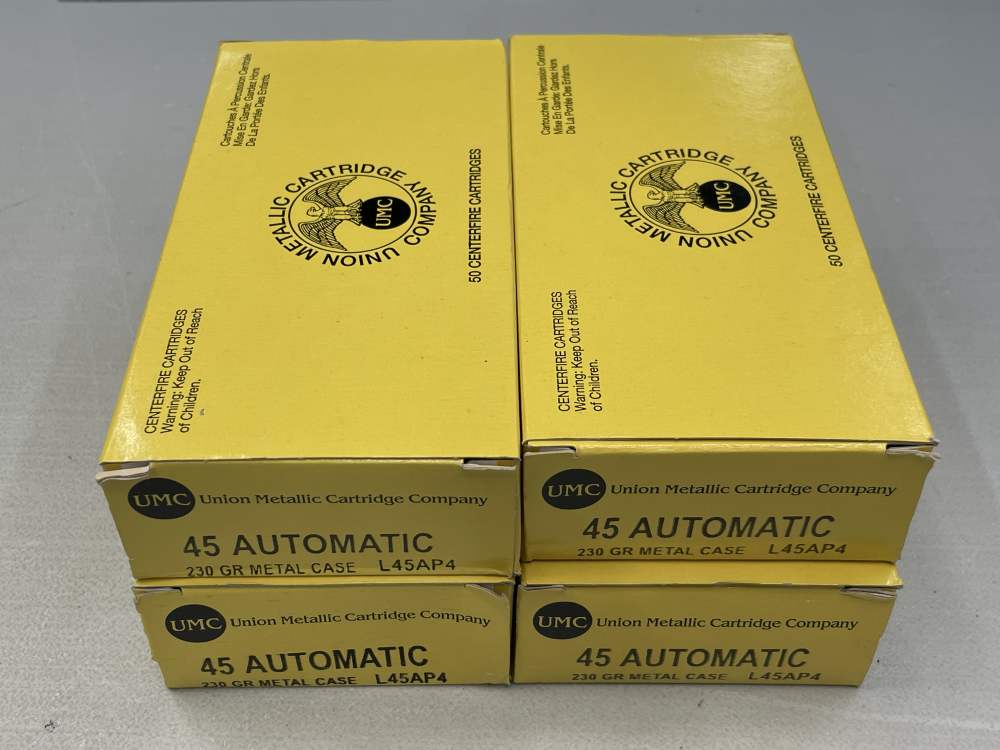 200 x UMC .45 auto ammunition ACP Remington 230 grain FMJ brass-img-0