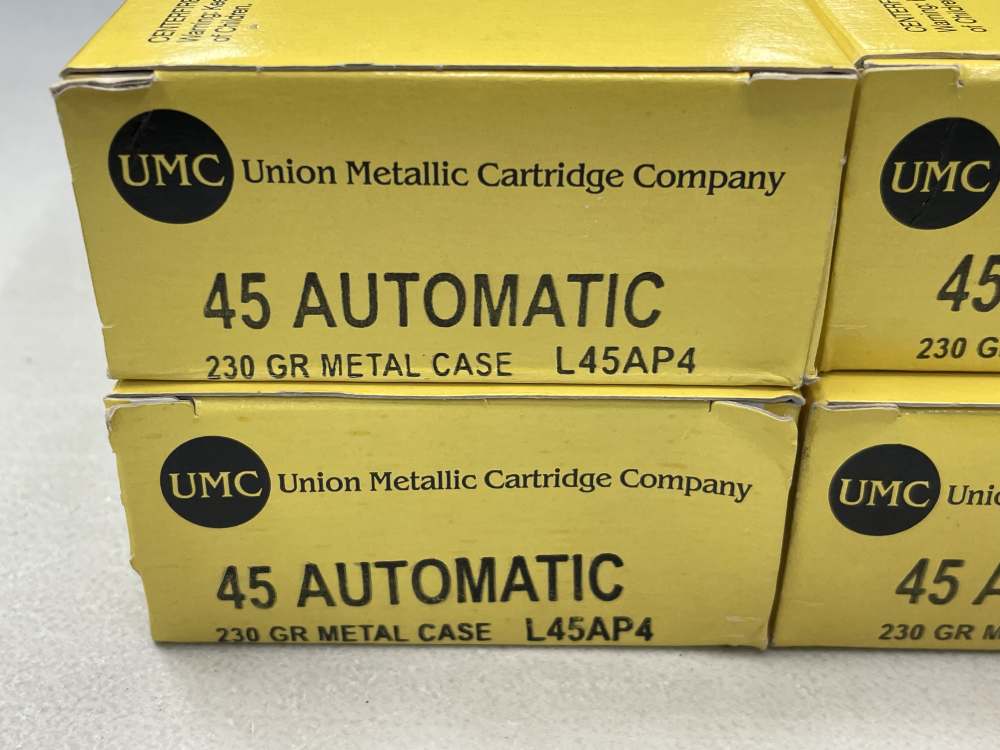200 x UMC .45 auto ammunition ACP Remington 230 grain FMJ brass-img-1