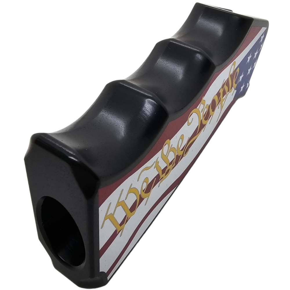 CNC Aluminum AR-15 / M4 Pistol Grip – Ergonomic – “We the People” Flag -img-6
