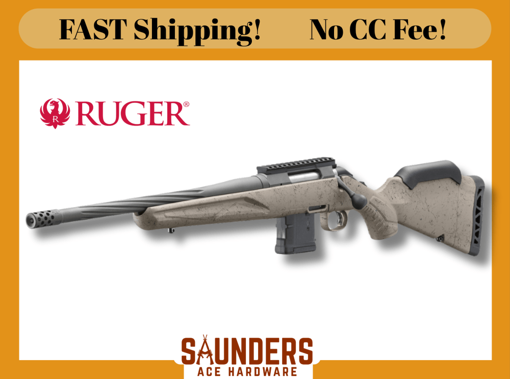 RUGER AMERICAN RIFLE GEN II RANCH 5.56 NATO 16" 10R Left Hand Pic Rail FDE -img-0