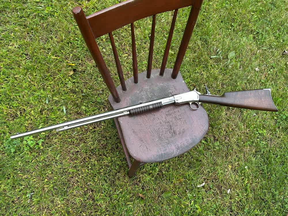 Early 1890 Winchester First Model Solid Frame Slide Action .22 Pump Rifle-img-0