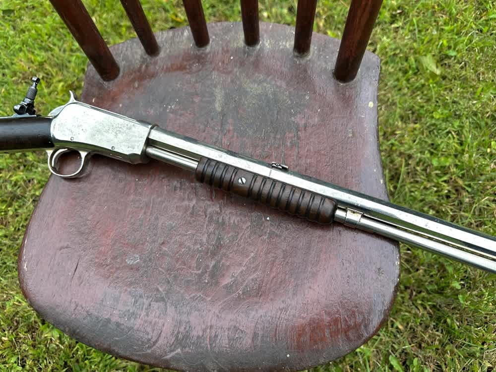 Early 1890 Winchester First Model Solid Frame Slide Action .22 Pump Rifle-img-27