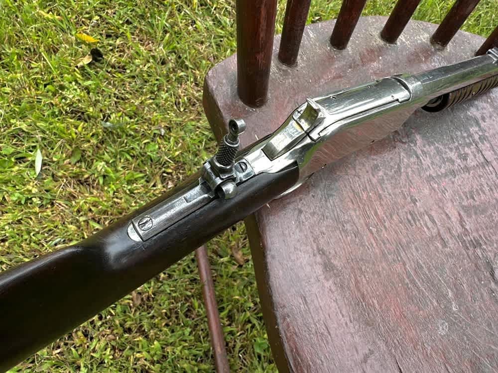 Early 1890 Winchester First Model Solid Frame Slide Action .22 Pump Rifle-img-34