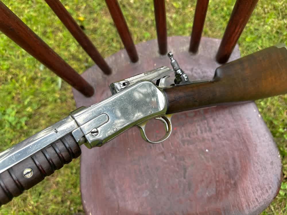 Early 1890 Winchester First Model Solid Frame Slide Action .22 Pump Rifle-img-19