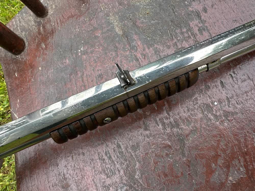 Early 1890 Winchester First Model Solid Frame Slide Action .22 Pump Rifle-img-35