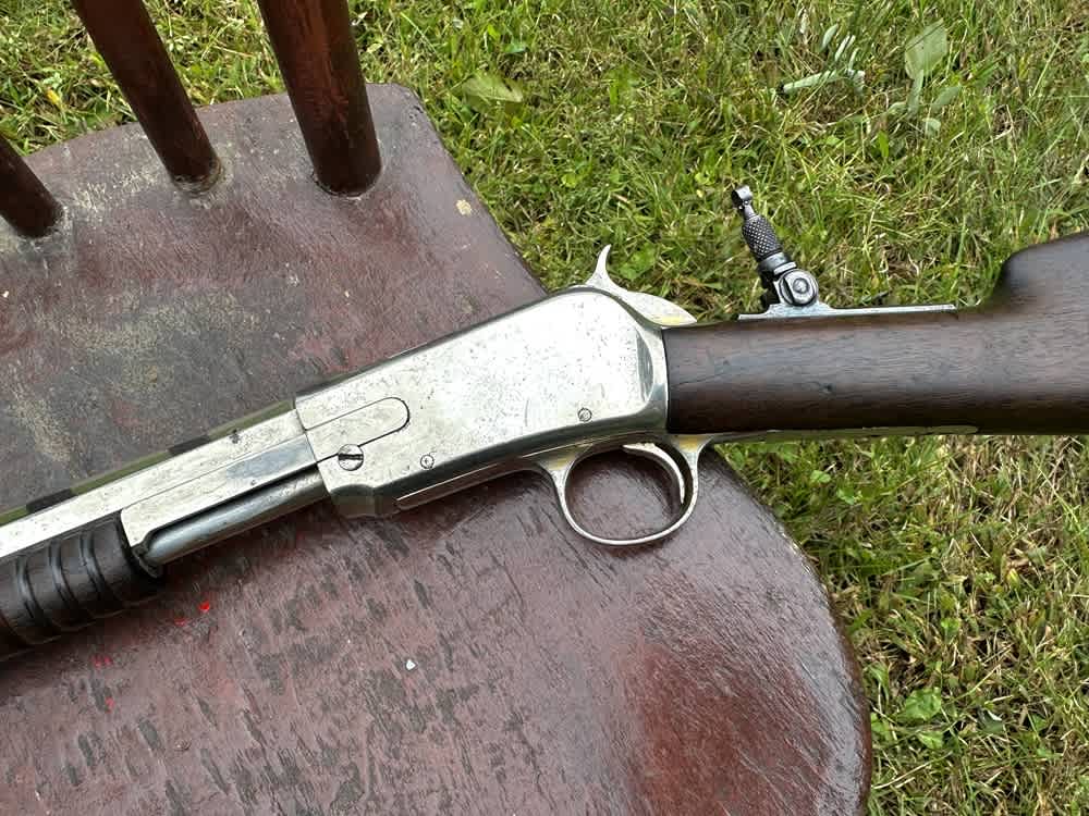 Early 1890 Winchester First Model Solid Frame Slide Action .22 Pump Rifle-img-5