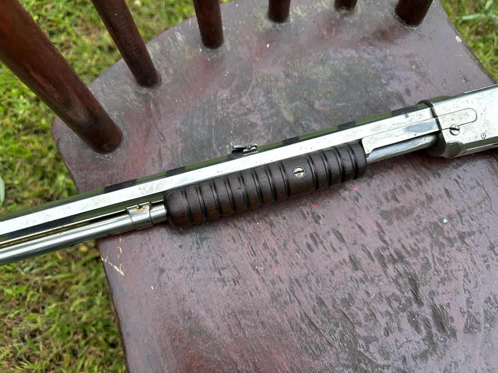 Early 1890 Winchester First Model Solid Frame Slide Action .22 Pump Rifle-img-4