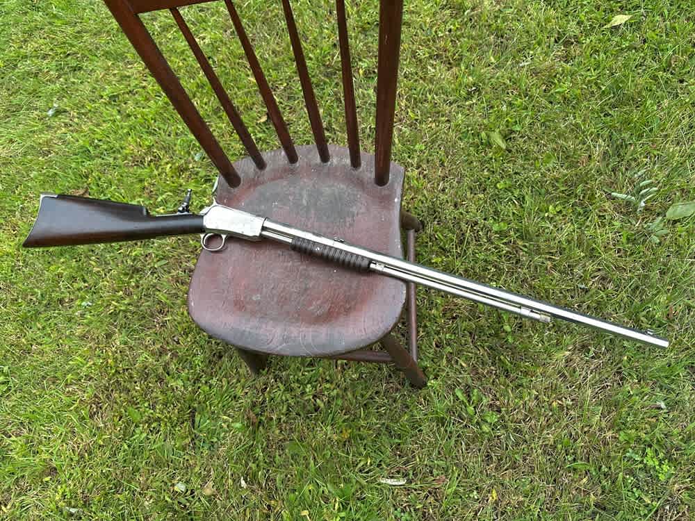Early 1890 Winchester First Model Solid Frame Slide Action .22 Pump Rifle-img-25