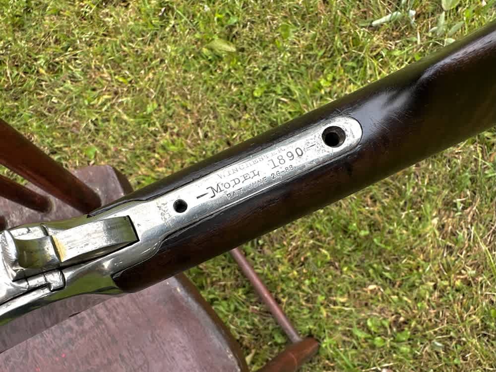 Early 1890 Winchester First Model Solid Frame Slide Action .22 Pump Rifle-img-22