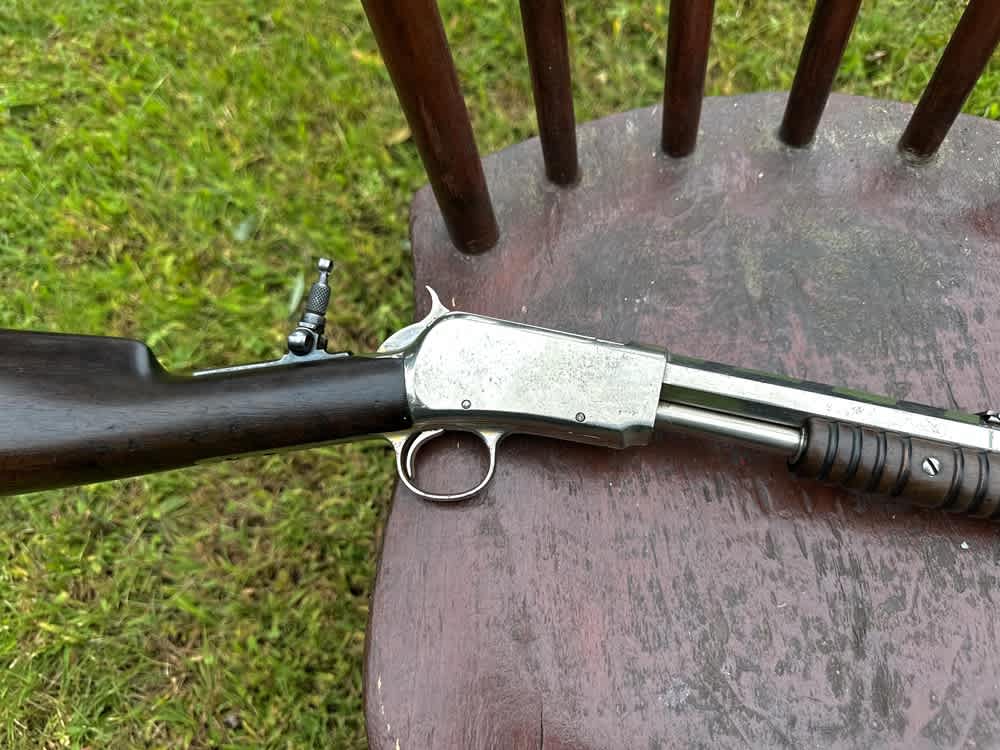 Early 1890 Winchester First Model Solid Frame Slide Action .22 Pump Rifle-img-28